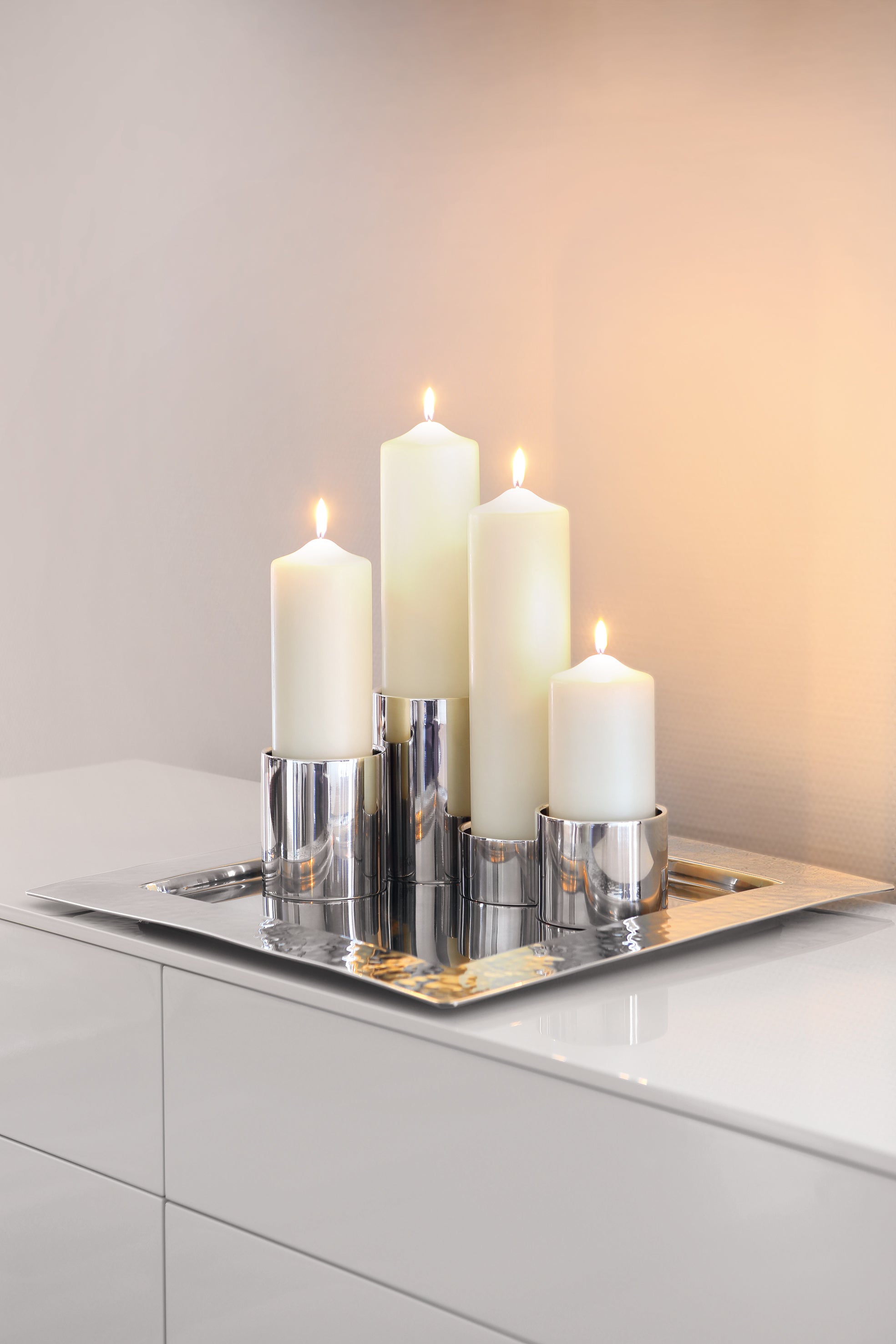 Stumpenhalter "Sobrio", Edelstahl