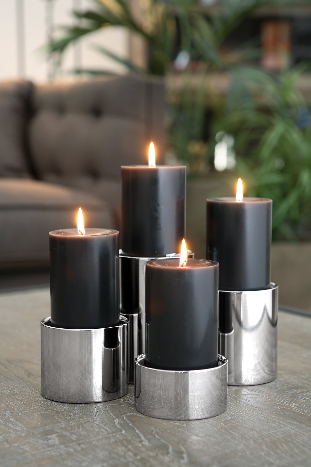 Stumpenhalter "Sobrio", Edelstahl