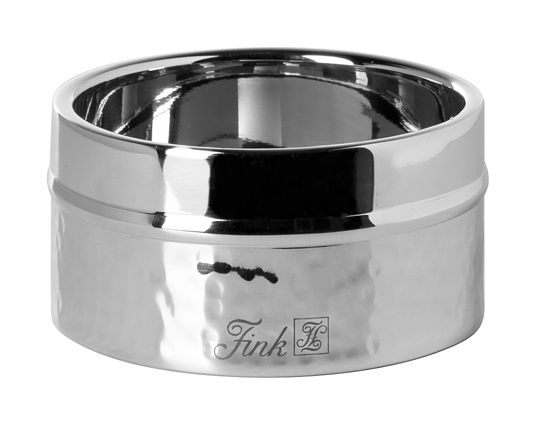 Stumpenhalter"Nassau", Edelstahl gehämmert