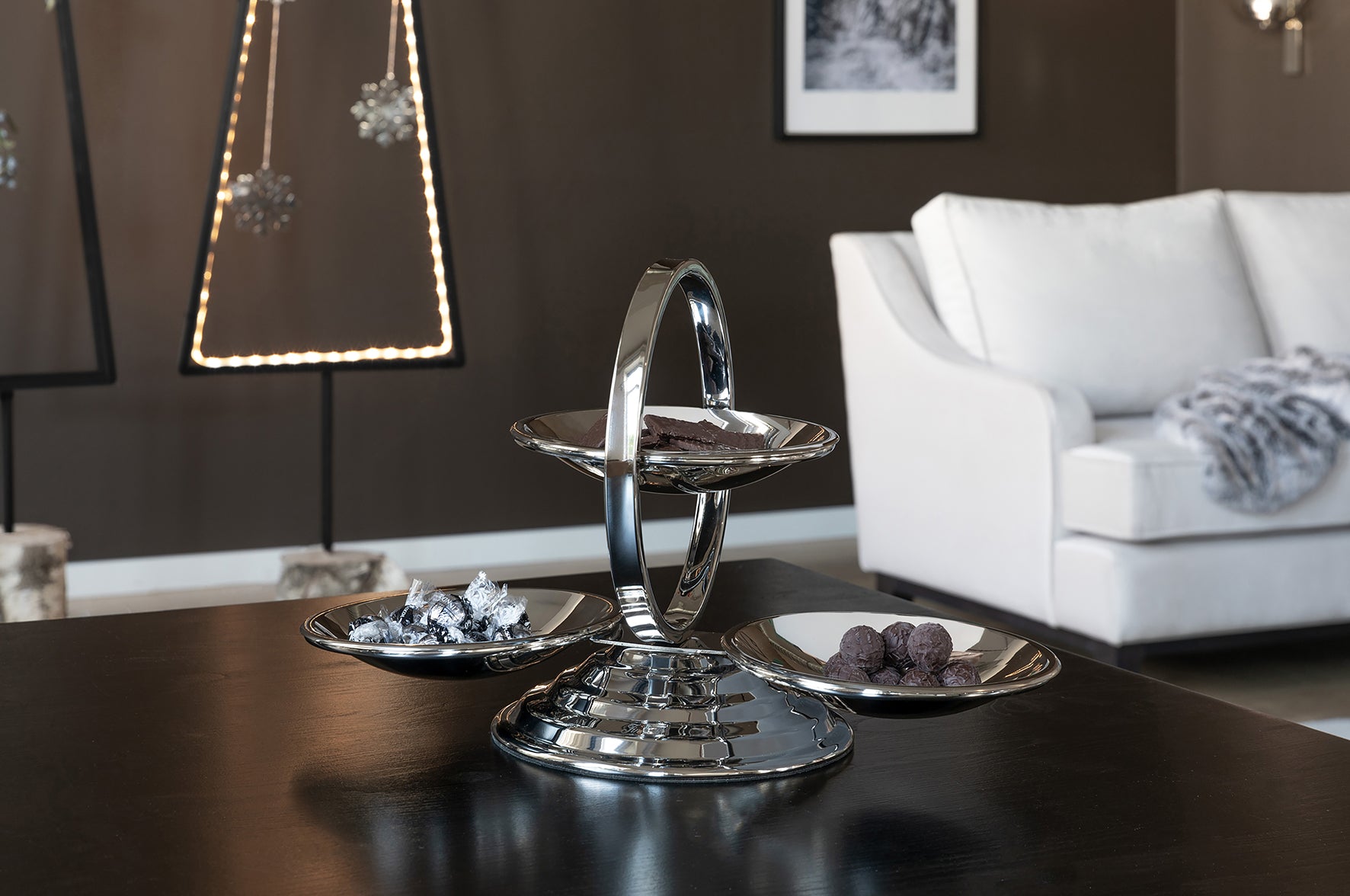 3er Etagere "Servo", Edelstahl