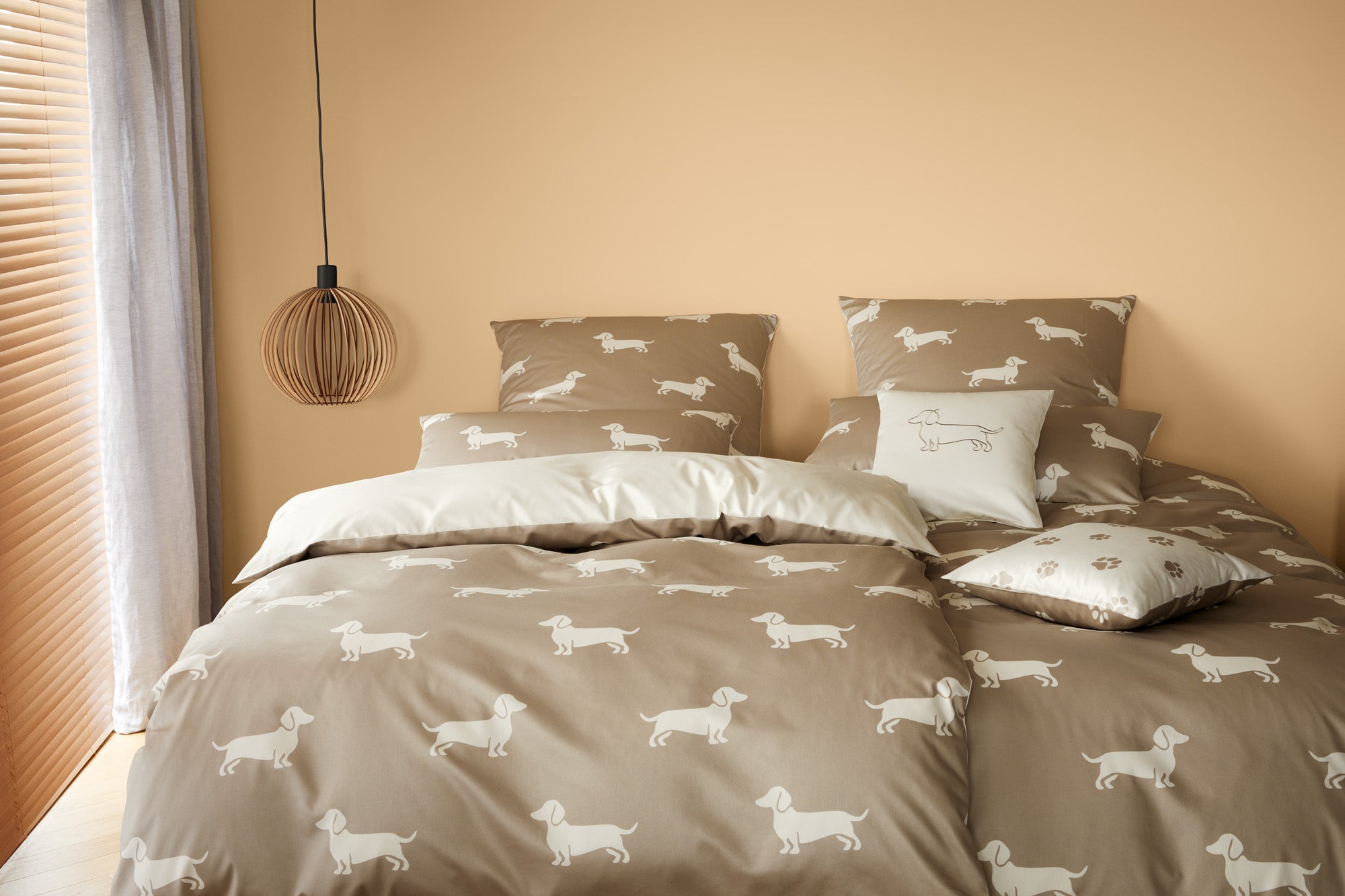 Mako Satin Bettwäsche "Dogs"