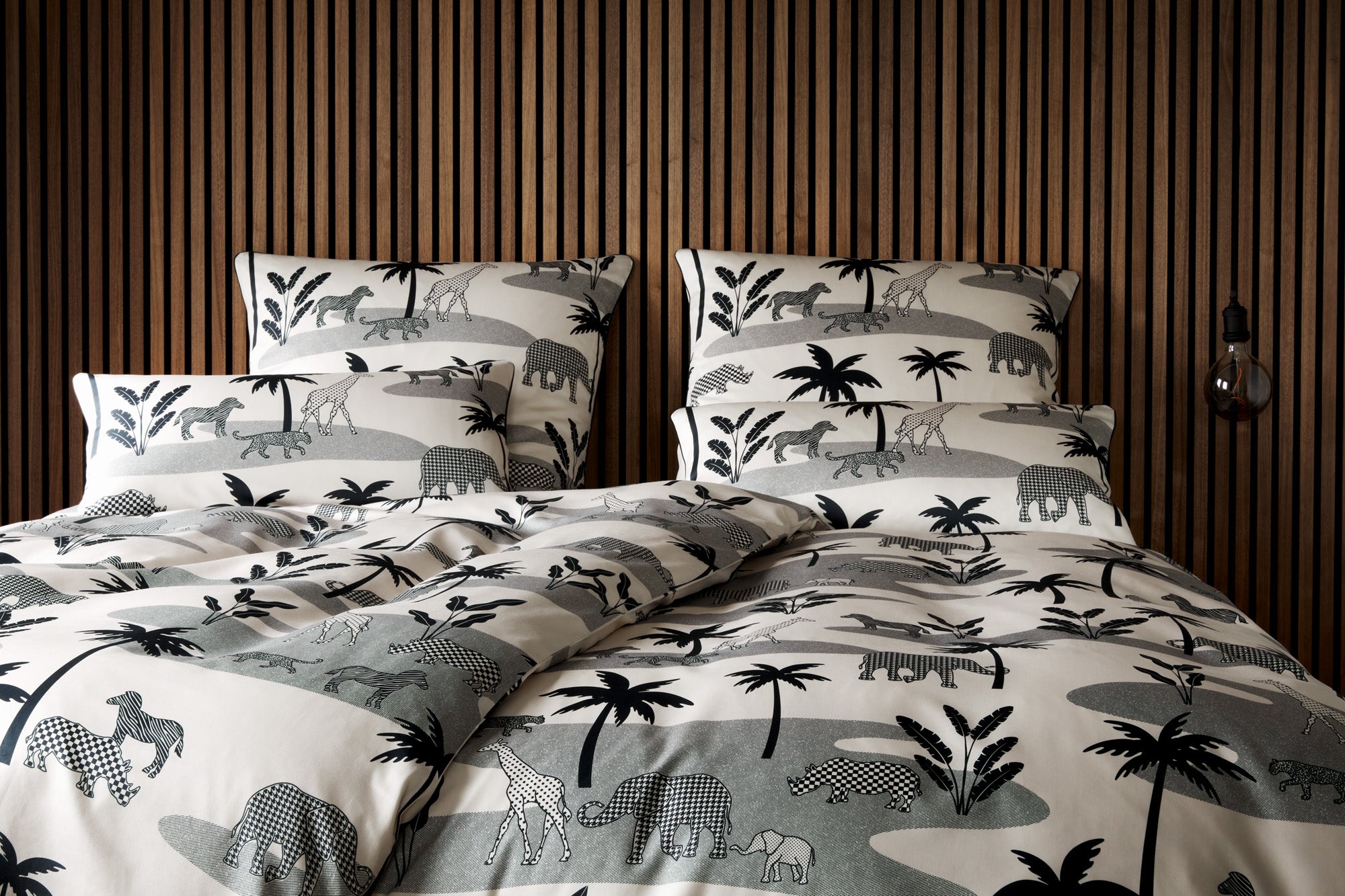 Mako Satin Bettwäsche "Jungle Graphic"