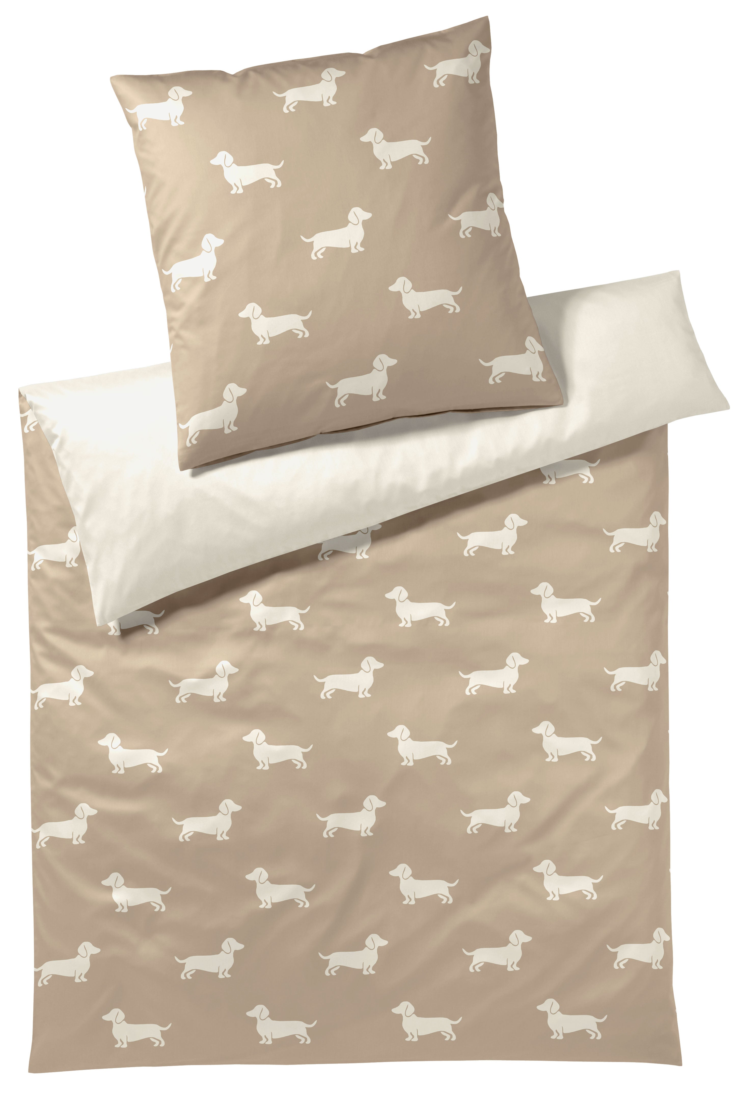 Mako Satin Bettwäsche "Dogs"