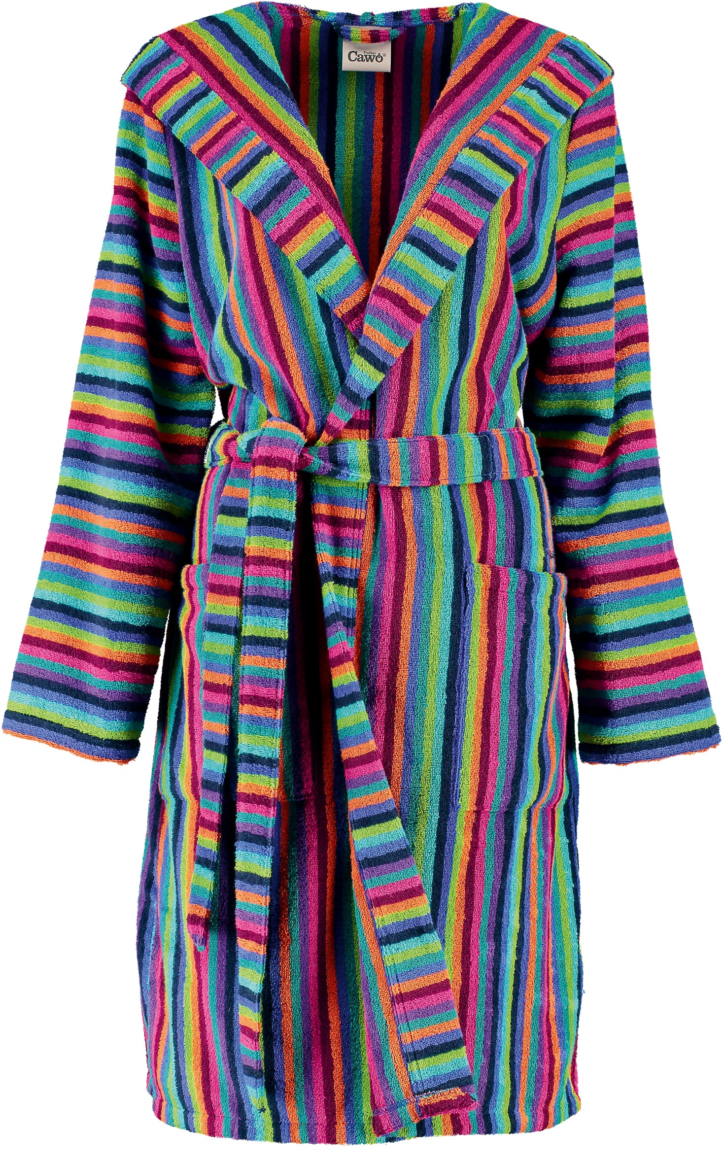 Damen-Kurzmantel "Multicolour" mit Kapuze